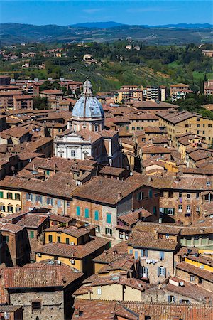 siena italy - Overview of City with Chruch Dome, Siena, Tuscany, Italy Stock Photo - Rights-Managed, Code: 700-06367787