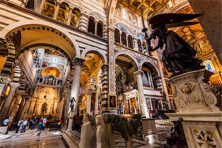 piazza del duomo - Interior of Santa Maria Assunta, Pisa, Tuscany, Italy Fotografie stock - Rights-Managed, Codice: 700-06367822