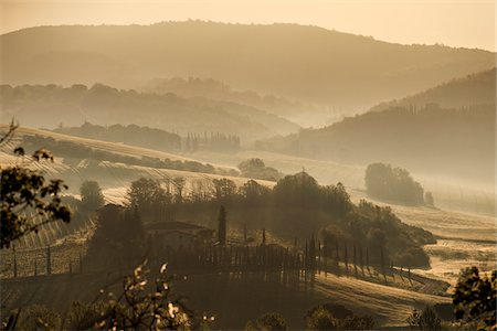 simsearch:400-08572845,k - Brouillard à l'aube, Chianti, Toscane, Italie Photographie de stock - Rights-Managed, Code: 700-06367884