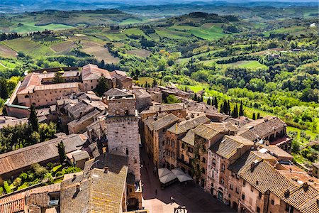 square people europe - San Gimignano, Siena Province, Tuscany, Italy Stock Photo - Rights-Managed, Code: 700-06367904