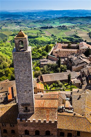 duomo square - San Gimignano, Siena Province, Tuscany, Italy Foto de stock - Con derechos protegidos, Código: 700-06367900