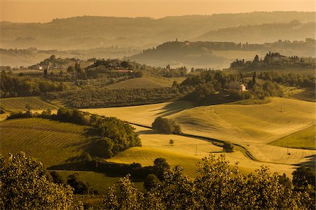 san gimignano province of siena italy - Farmland, San Gimignano, Siena Province, Tuscany, Italy Stock Photo - Rights-Managed, Code: 700-06367918