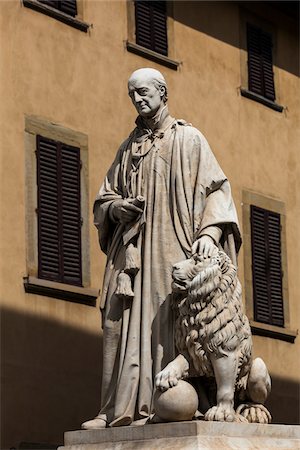 picture of statues of lions - Statue of Vittorio Fossombroni, Arezzo, Tuscany, Italy Stock Photo - Rights-Managed, Code: 700-06367984