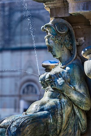 Gros plan d'eau fontaine Statue, Bologne, Émilie-Romagne, Italie Photographie de stock - Rights-Managed, Code: 700-06368181