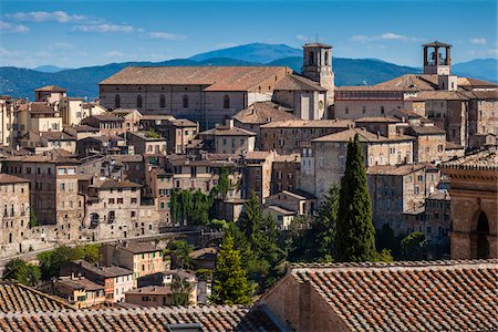 Vue d'ensemble de Pérouse, Province de Pérouse, Ombrie, Italie Photographie de stock - Rights-Managed, Code: 700-06368208