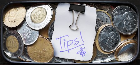 Tip Box with Loose Change Stock Photo - Rights-Managed, Code: 700-06383842