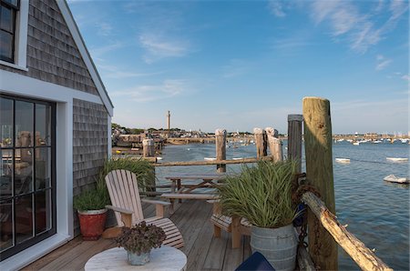 posts in water - Patio, Provincetown, Cape Cod, Massachusetts, USA Stock Photo - Rights-Managed, Code: 700-06439103