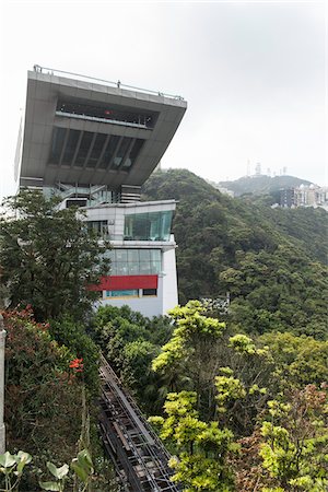 railway track sky - Peak Tower, Victoria Peak, Hong Kong, China Stock Photo - Rights-Managed, Code: 700-06452183