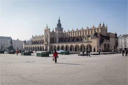 Sukiennice and Main Market Square, Krakow, Lesser Poland Voivodeship, Poland Stock Photo - Rights-Managed, Code: 700-06452215