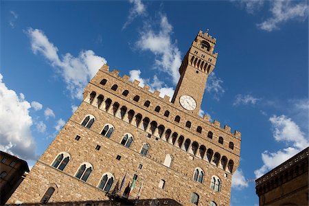 reloj de la torre - Palazzo Vecchio, Florence, Tuscany, Italy Foto de stock - Con derechos protegidos, Código: 700-06465389
