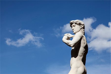 Statue of Michelangelo's David, Piazza della Signoria, Florence, Tuscany, Italy Stockbilder - Lizenzpflichtiges, Bildnummer: 700-06465397