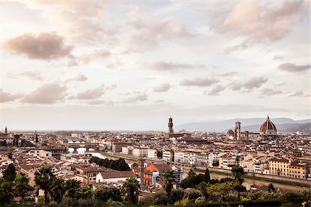 florence skyline - City Skyline, Florence, Tuscany, Italy Stock Photo - Rights-Managed, Code: 700-06465390