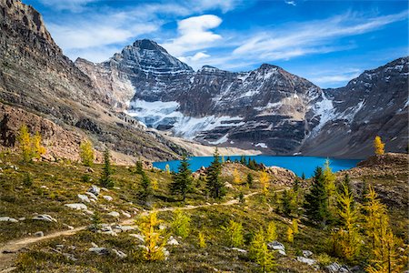 rocky mountains national park - McArthur Lake and Hiking Trail in Autumn, Yoho National Park, British Columbia, Canada Stock Photo - Rights-Managed, Code: 700-06465537