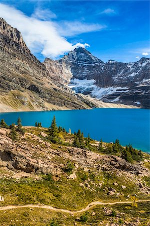 simsearch:700-06465476,k - Hiking Trail at McArthur Lake in Autumn, Yoho National Park, British Columbia, Canada Stockbilder - Lizenzpflichtiges, Bildnummer: 700-06465544