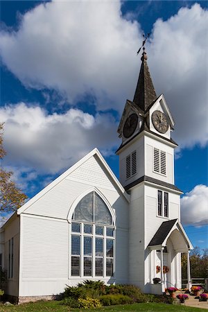 Cambridge United Church, Cambridge, Lamoille County, Vermont, USA Photographie de stock - Rights-Managed, Code: 700-06465606