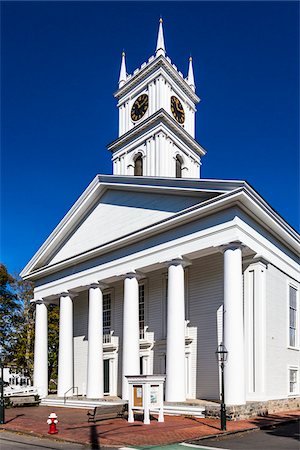 pillar north america - Old Whaling Church, Edgartown, Dukes County, Martha's Vineyard, Massachusetts, USA Stock Photo - Rights-Managed, Code: 700-06465770