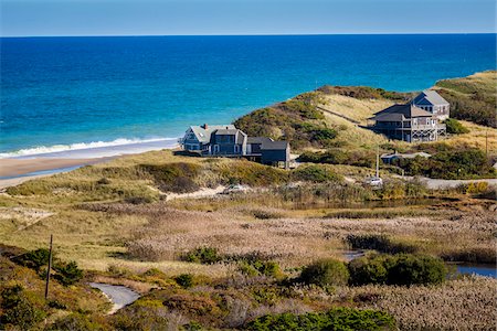 Overview of Beachfront Homes, Cape Cod, Massachusetts, USA Stock Photo - Rights-Managed, Code: 700-06465800