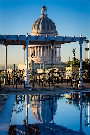 parque central - El Capitolio as seen from Rootop of Hotel Parque Central, Old Havana, Havana, Cuba Stock Photo - Rights-Managed, Code: 700-06465882