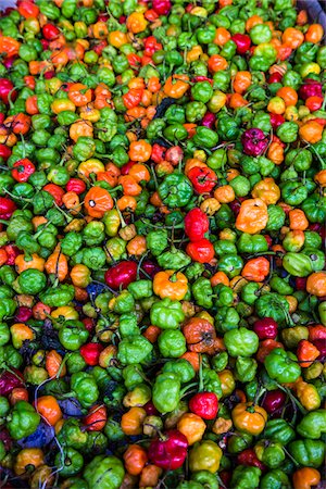 pictures of colorful chili peppers - Close-Up of Colorful Peppers at Food Market, Havana, Cuba Stock Photo - Rights-Managed, Code: 700-06465930