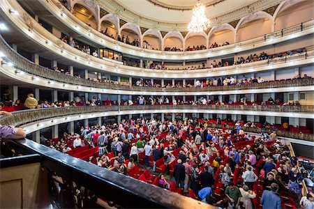 simsearch:700-06465932,k - Audience in Garcia Lorca Auditorium in Gran Teatro de La Habana, Havana, Cuba Stock Photo - Rights-Managed, Code: 700-06465943