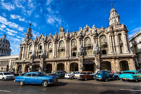 palace - Classic Cars Outside Great Theatre of Havana (Gran Teatro de La Habana), Havana, Cuba Foto de stock - Con derechos protegidos, Código: 700-06486567