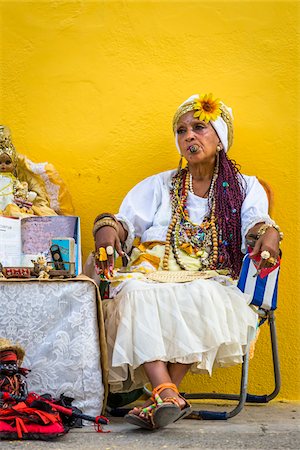 plaza de la catedral - Senora Habana, a fortune teller in Plaza de la Catedral, Havana, Cuba Stock Photo - Rights-Managed, Code: 700-06486573