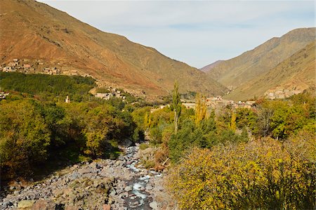 Imlil valley village and Toubkal mountains, High Atlas Mountains, Morocco, Africa Stockbilder - Lizenzpflichtiges, Bildnummer: 700-06505736