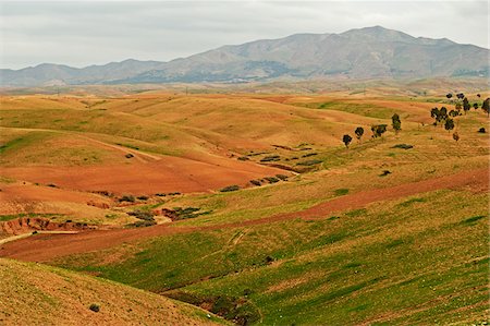 Overview of Valley Scenery near Ait Khaled (traditional Berber country), High Atlas, Morocco, Africa Photographie de stock - Rights-Managed, Code: 700-06505740