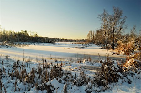 simsearch:700-03768720,k - Snow Covered Pond and Vegetation at Sunrise, Schwenninger Moos Nature Reserve, Villingen-Schwenningen, Baden-Wuerttemberg, Germany Stock Photo - Rights-Managed, Code: 700-06505770