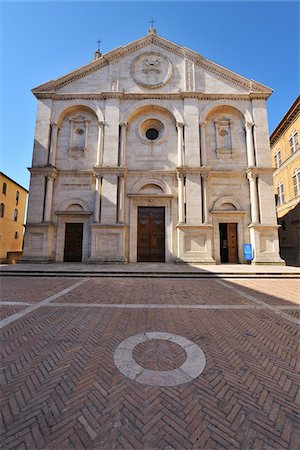 piazza duomo - Pienza Cathedral, Historic Town of Pienza, Province of Siena, Tuscany, Italy Photographie de stock - Rights-Managed, Code: 700-06512917