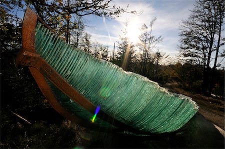 refracción - Gläserne Arche, Glass Ark in Forest with Bright Sunlight, Bavarian Forest National Park, Bavaria, Germany Foto de stock - Con derechos protegidos, Código: 700-06531876