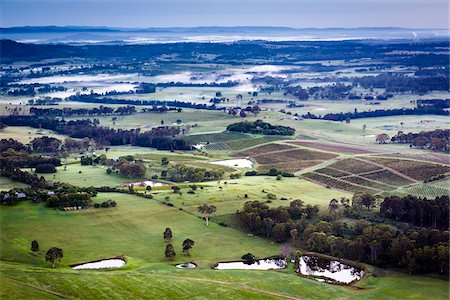 simsearch:700-06675127,k - Aerial view of wine country near Pokolbin, Hunter Valley, New South Wales, Australia Photographie de stock - Rights-Managed, Code: 700-06675123