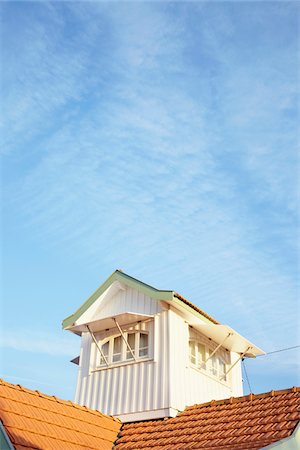 Detail of Roof with lookout, Montalivet, Gironde, Aquitaine, France Stock Photo - Rights-Managed, Code: 700-06701759