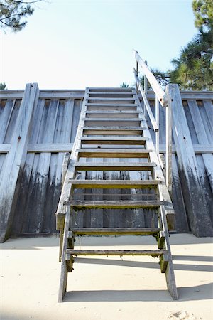 stairs to the beach, Arcachon, Gironde, Aquitaine, France Stockbilder - Lizenzpflichtiges, Bildnummer: 700-06701761