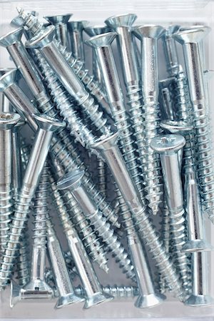 simsearch:700-06714130,k - close-up of jumble of metal silver screws Stock Photo - Rights-Managed, Code: 700-06701949