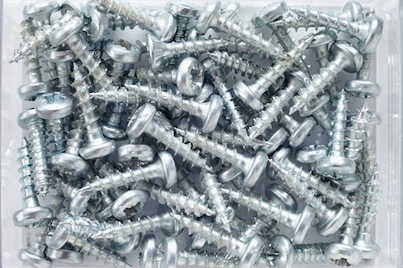 simsearch:700-06714077,k - close-up of silver-colored metal screws Stock Photo - Rights-Managed, Code: 700-06701953