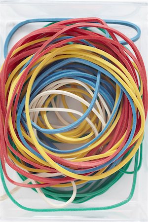 close-up of multi-colored gum rubber bands Stock Photo - Rights-Managed, Code: 700-06701960