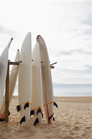 sand and sky - surfboards at the beach Stock Photo - Rights-Managed, Code: 700-06714068