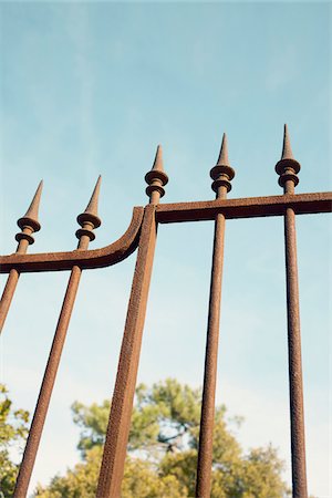 rusty fence and blue sky Stock Photo - Rights-Managed, Code: 700-06714116