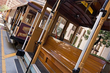 California St. Cable Cars, San Francisco, California, USA Foto de stock - Direito Controlado, Número: 700-06758307