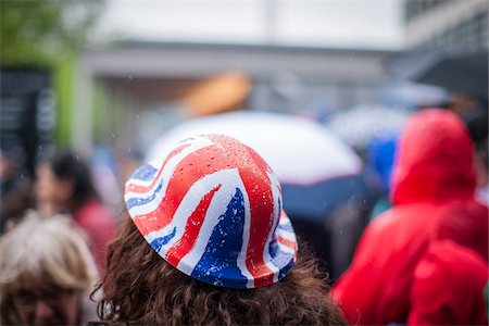 rain on parade - The rain comes down as crowd watches Queen Elizabeth's diamond jubilee parade, Tower Hill, London, UK Stock Photo - Rights-Managed, Code: 700-06752246