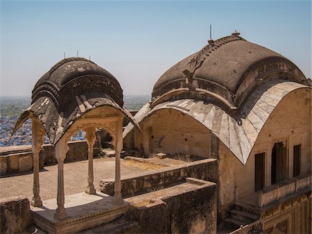 erosionado - View on Bundi city from towers of Garh Palace, India Foto de stock - Con derechos protegidos, Código: 700-06782164