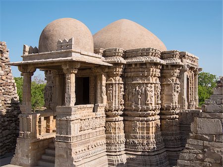escultura a relieve - temple in Chittorgarh Fort, Rajasthan, India Foto de stock - Con derechos protegidos, Código: 700-06782165