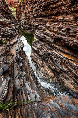 schlucht - Joffre Gorge, Karijini National Park, The Pilbara, Western Australia, Australia Photographie de stock - Rights-Managed, Code: 700-06809029