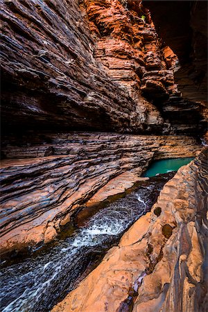 Kermits Pool, Hancock Gorge, Karijini National Park, The Pilbara, Western Australia, Australia Foto de stock - Con derechos protegidos, Código: 700-06809035