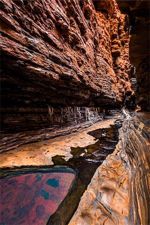 Kermits Pool, Hancock Gorge, Karijini National Park, The Pilbara, Western Australia, Australia Foto de stock - Direito Controlado, Número: 700-06809036