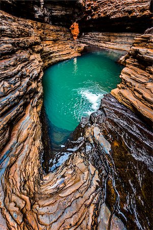 Kermits Pool, Hancock Gorge, Karijini National Park, The Pilbara, Western Australia, Australia Foto de stock - Direito Controlado, Número: 700-06809038