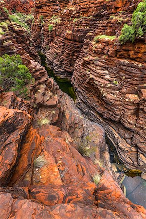 Joffre Gorge, Karijini National Park, The Pilbara, Western Australia, Australia Photographie de stock - Rights-Managed, Code: 700-06841589