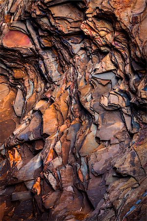 sédimentaire - Close-Up of Slate Rock, Hamersley Gorge, The Pilbara, Western Australia, Australia Photographie de stock - Rights-Managed, Code: 700-06841583