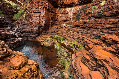 The Amphitheatre, Hancock Gorge, Karijini National Park, The Pilbara, Western Australia, Australia Foto de stock - Con derechos protegidos, Código: 700-06841621